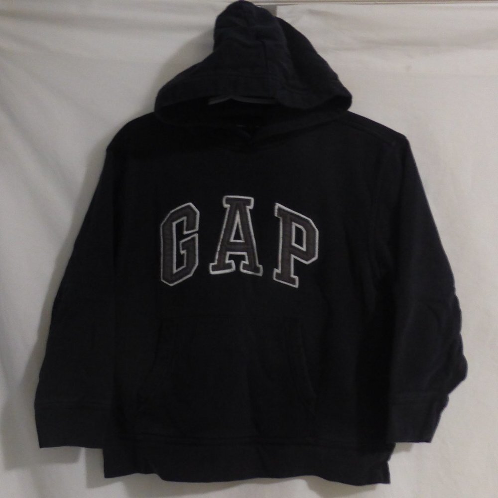 GAP KIDS, black hooded sweatshirt, kangaroo pockets, size small, GUC